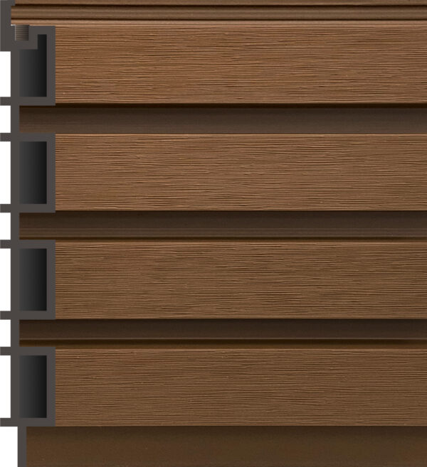 PAINEL RIPADO MODAZA WPC EXTERNO NOGUEIRA, 21,9 X 290 CM - Imagem 3