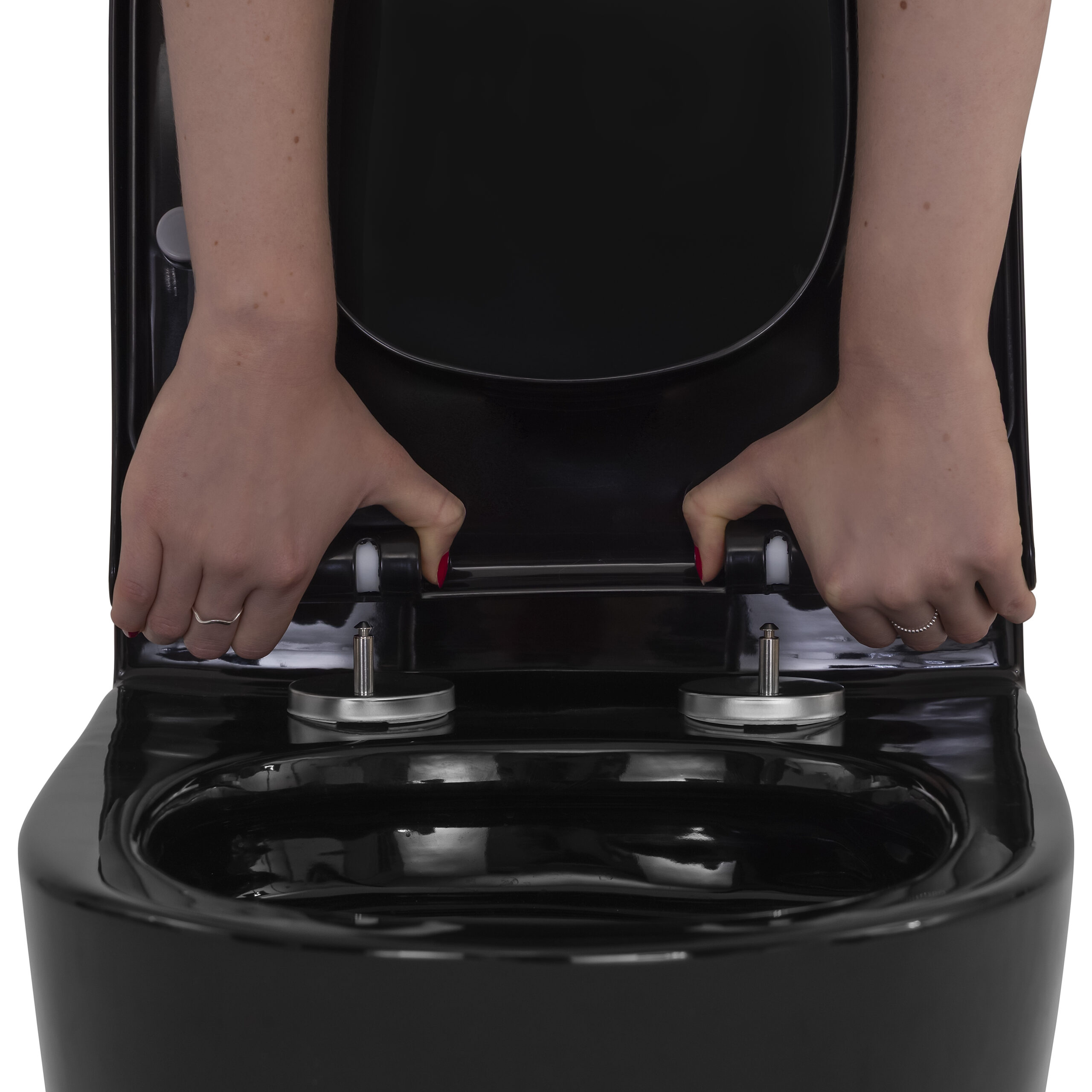 KIT VASO SANITÁRIO MONOBLOCO MODAZA PURI NERO 3/6L - Imagem 14